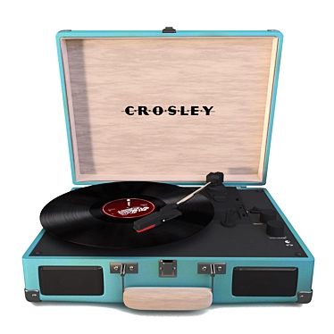 Customizable Vinyl Record Player 3D model image 1 