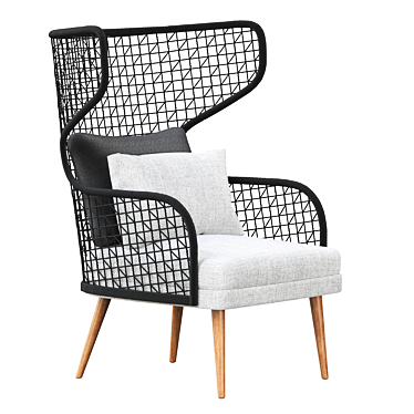 Elegant Emma Bergere Armchair 3D model image 1 