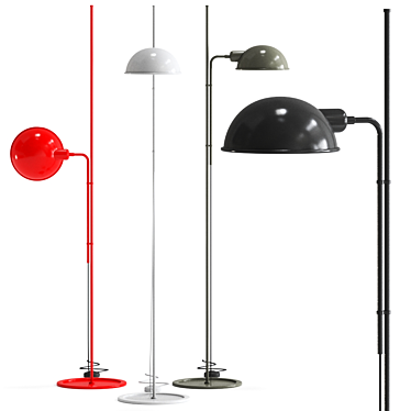 Sleek Marset Funiculi Floor Lamp 3D model image 1 