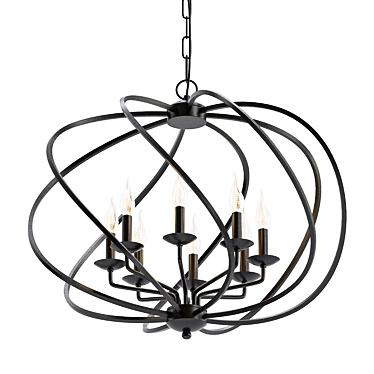 Norwood Large CH081-8 Chandelier 3D model image 1 