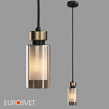 Amado Pendant Lamp with Glass Shade 3D model image 1 