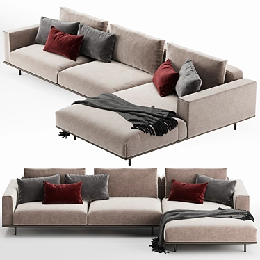 Rolf Benz Volo: Contemporary Corner Sofa 3D model image 1 