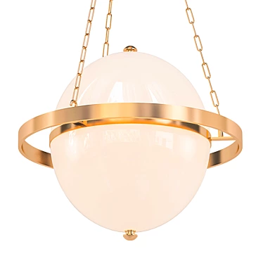 Saturn Chandelier - Elegant Lighting Solution 3D model image 1 