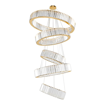 Gold Chrome Clear Glass Pendant Light 3D model image 1 