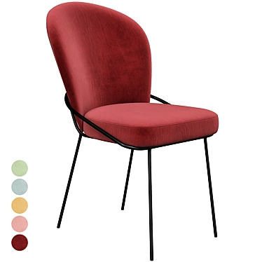 Modern Dining Chair Set - Willis: Pack of 2 3D model image 1 