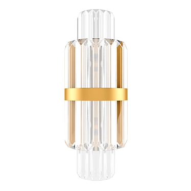 Luxurious Brass and Crystal Pendant 3D model image 1 