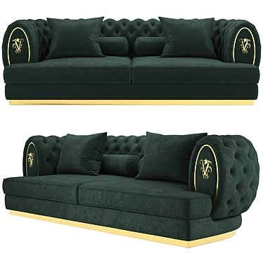 Oberon Sofa: Modern Sophistication for Your Vision 3D model image 1 