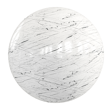 Monochrome Elegance: Black Stripes White Marble 3D model image 1 