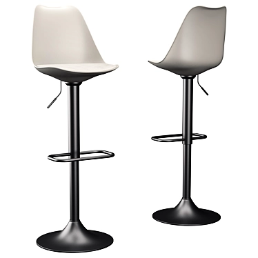 Zadie Adjustable Bar Stools: Sleek and Stylish! 3D model image 1 