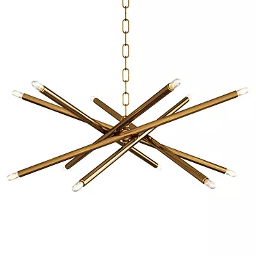 Elegant Exton Chandelier 3D model image 1 