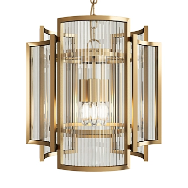 Sergio Pendant Lamp: Elegant Gold 3D model image 1 