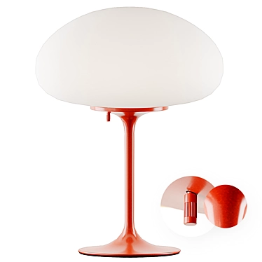 Elegant Design Line Mushroom Table Lamp 3D model image 1 