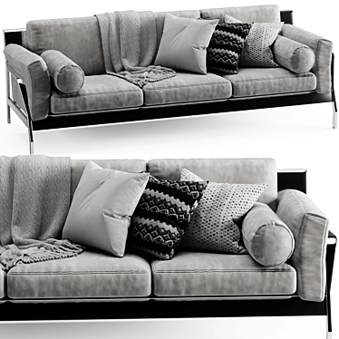 Contemporary Cassina Eloro Sofa 3D model image 1 