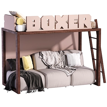 Title: DearKids Boxer Castello Bed Set 3D model image 1 