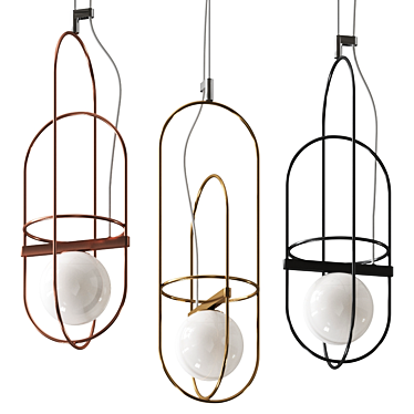 SETAREH Pendant Lamp: Stunning Design, Varying Sizes 3D model image 1 