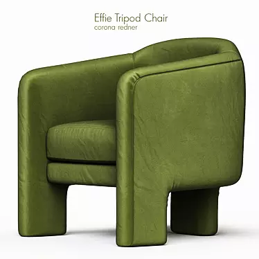 Effie Tripod Chair: A Portable and Stylish Seating Solution 3D model image 1 