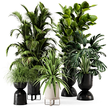Indoor Greenery in Ferm Living Bau Pot - Set 220 3D model image 1 