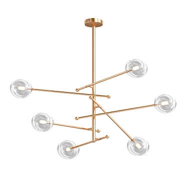 Modern LED Ceiling Chandelier: Jeta 3D model image 1 