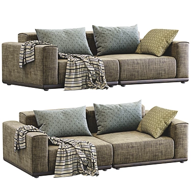 Nordic XYZ Sofa - Modern Scandinavian Style Couch 3D model image 1 