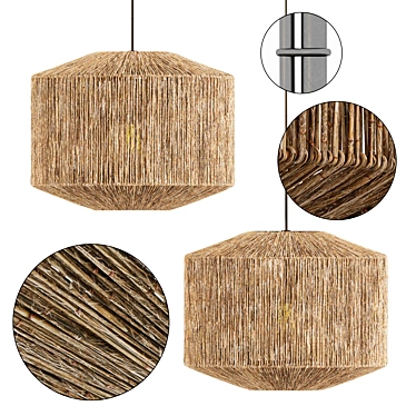 Rope Barrel Chandelier 3D model image 1 