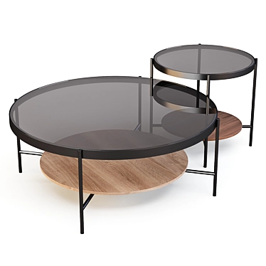 West-Elm Rockville Coffee & Side Table 3D model image 1 