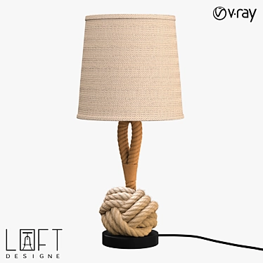 LoftDesigne 867 Table Lamp: Industrial Style, Metal & Fabric 3D model image 1 