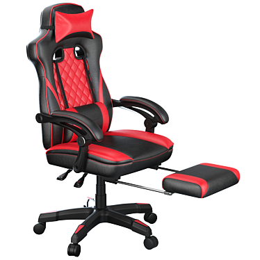 Lynxtyn Red/Black Swivel Chair 3D model image 1 