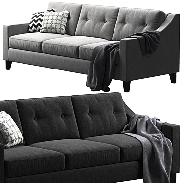 Modern Hyllie Dark Gray Ikea Froslov Sofa 3D model image 1 