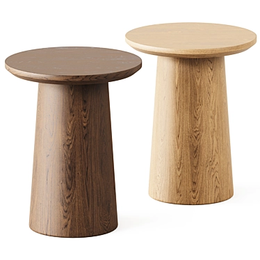 Wooden Round Pedestal Table 3D model image 1 