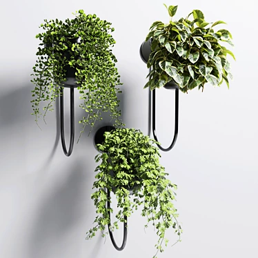 Metal Stand Wall Vase - Indoor Plant 101 3D model image 1 