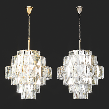 Luxury Crystal Chandelier: Amazone Illuminate Your Interior with Sparkling Elegance 3D model image 1 