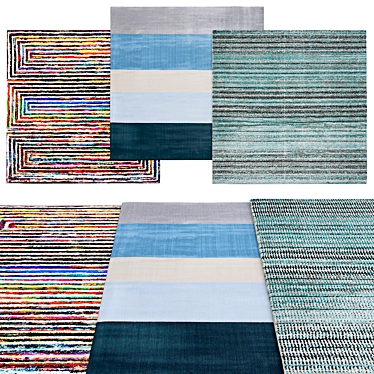 Stylish Square Rugs | 3 Sizes 3D model image 1 