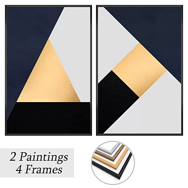 Elegant Wall Art Set 3624 3D model image 1 