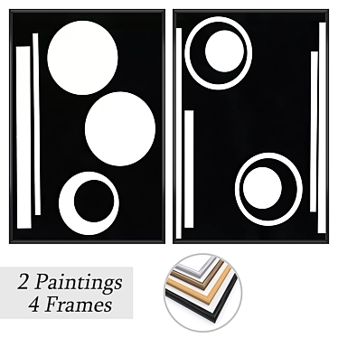 Elegant Wall Art Set: No. 3625 3D model image 1 