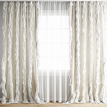 Polygonal Curtain Model 3D model image 1 