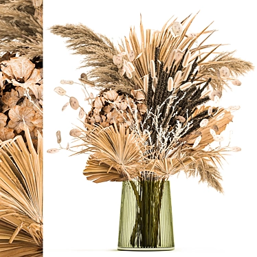 Botanical Beauty: Dried Flower Bouquet 3D model image 1 