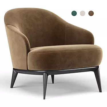 Contemporary Leslie Armchair 3D model image 1 