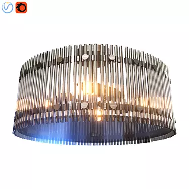 Rubyround Ceiling Lamp: Nickel, Bronze, Gold 3D model image 1 