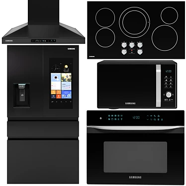 SAMSUNG 22.2CuFt Smart Kitchen Appliance 3D model image 1 