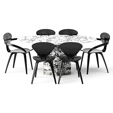 Apriori ST4 180x100 Group with Oval Table 3D model image 1 