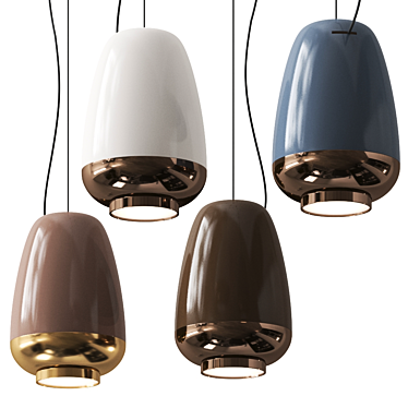 Elegant Asia Pendant Lamp 3D model image 1 