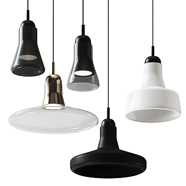 Brokis Shadow Pendant: Sleek Elegance in 5 Colors 3D model image 1 