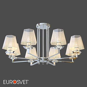 Smart Home Chandelier with Crystal Decor 3D model image 1 