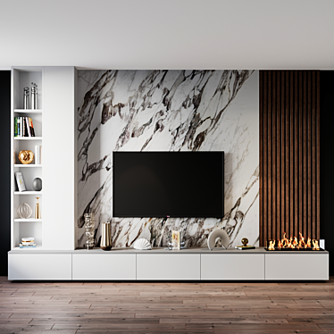 Modern TV Set with Microfaset GTR 3D model image 1 