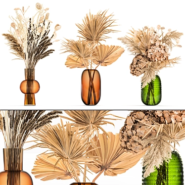 Elegant Harvest Bouquet 3D model image 1 