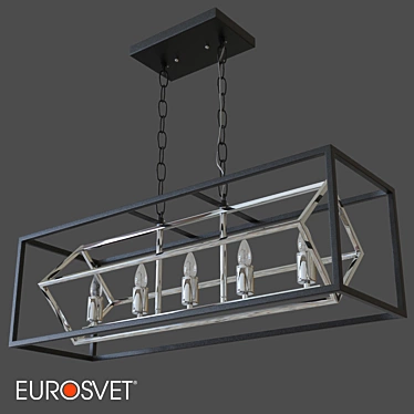 Industrial Black OM Pendant Lamp 3D model image 1 