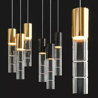 Organic Bamboo Pendant Light 3D model image 1 