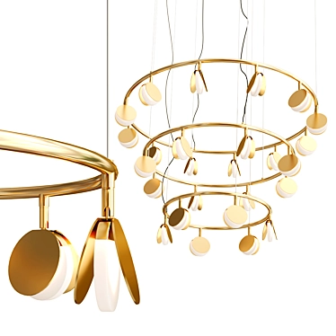 Sleek Shell Chandelier Collection 3D model image 1 