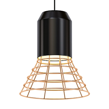 Elegant Anthracite Pendant Lamp 3D model image 1 