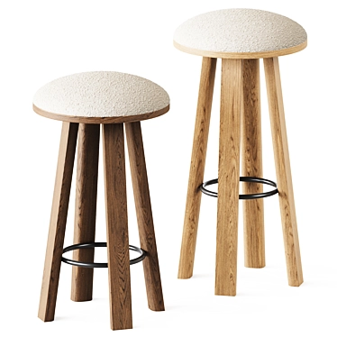 Modern Milk Bar Stool 3D model image 1 